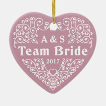 Team Bride anpassningsbar-monogram och datumdekora