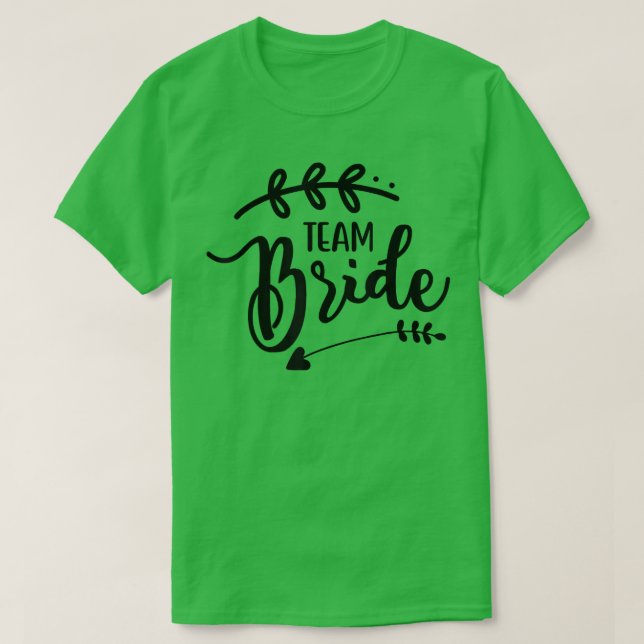 Team Bride Arrow Bröllopsfest och Bachelorette Pa T Shirt (Design framsida)