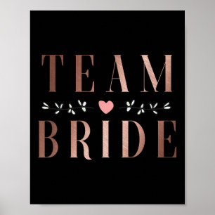 Team Bride Bachelor Möhippa Bröllopsfest Sq Poster