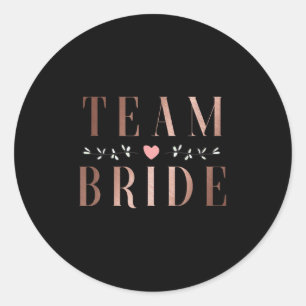 Team Bride Bachelor Möhippa Bröllopsfest Sq Runt Klistermärke