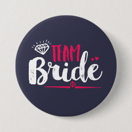 Team Bride Bachelorette Party Bröllop Button Knapp