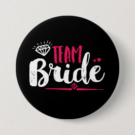 Team Bride Bachelorette Party Bröllop Button Knapp