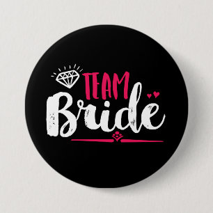 Team Bride Bachelorette Party Bröllop Button Knapp