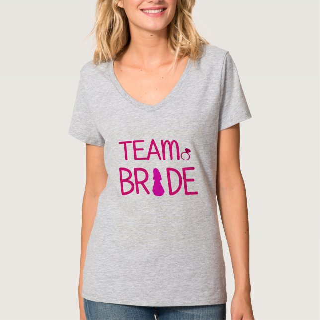 Team Bride - Bachelorette Party Shirts Tee Shirt (Framsida)