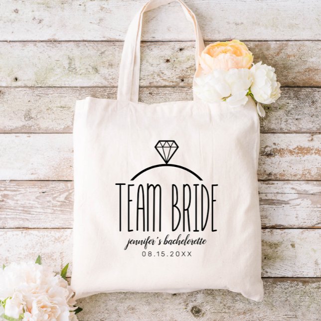 Team Bride Bachelorette Tygkasse (Skapare uppladdad)