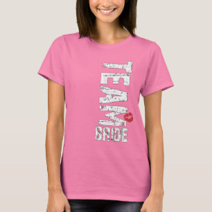 Team Bride Big Grunge Text T Shirt