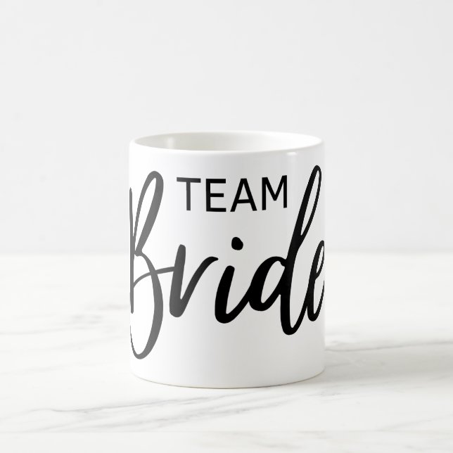 Team Bride Black Kaffemugg (Center)