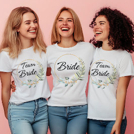 Team Bride - Blommigt för Elegant T Shirt
