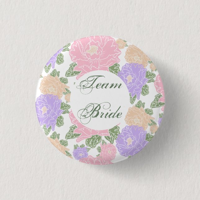 Team Bride, blommigt Knapp (Framsida)