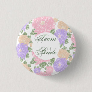Team Bride, blommigt Knapp