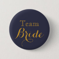 Team Bride Blue Guld Bröllop