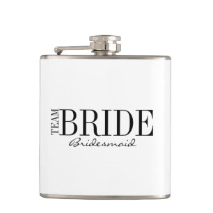 Team Bride Bridesmaid Brudens sida-kolv Fickplunta