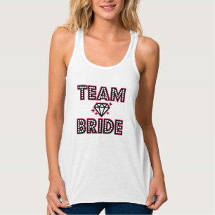Team Bride Bridesmaid, roliga kvinnor, Bachelorett Linne Med Racerback
