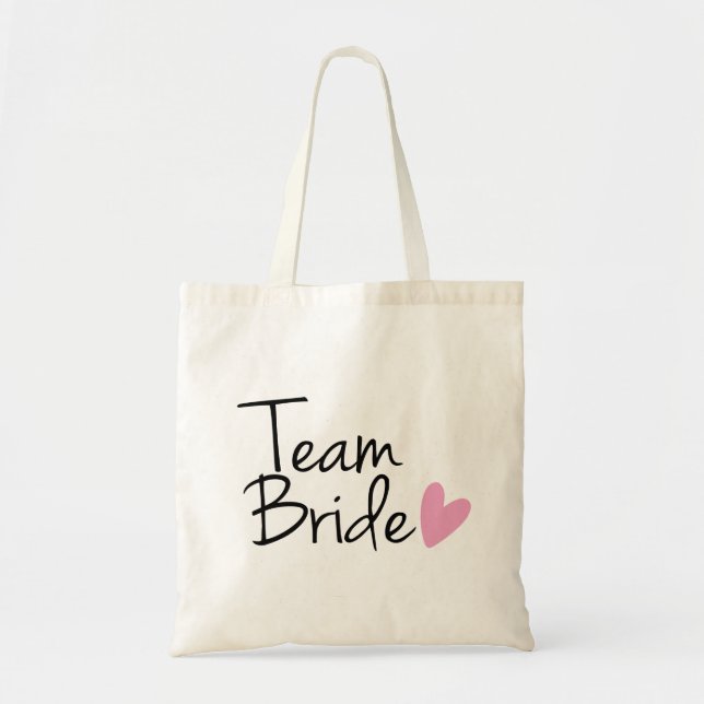 "Team Bride" Bridesmaid Tygkasse (Framsidan)