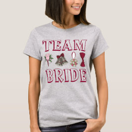 TEAM BRIDE Bröllop Bridesmaid Brudens sida Tee