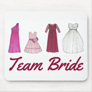 Team Bride Bröllop Brudens sida Gown Dress Musmatta