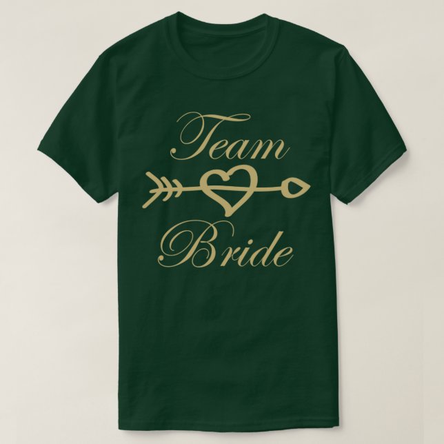 Team Bride Bröllop Gift T Shirt (Design framsida)