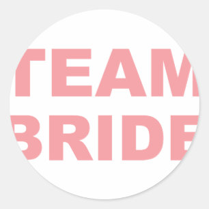 Team Bride Bröllop Hen Party Runt Klistermärke