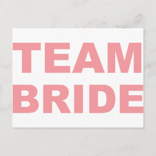Team Bride Bröllop Hen Party Vykort