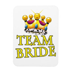 Team Bride bröllop krona Magnet