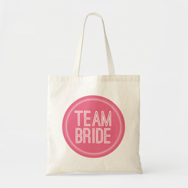Team Bride - Bröllop Tote Bag Tygkasse (Framsidan)