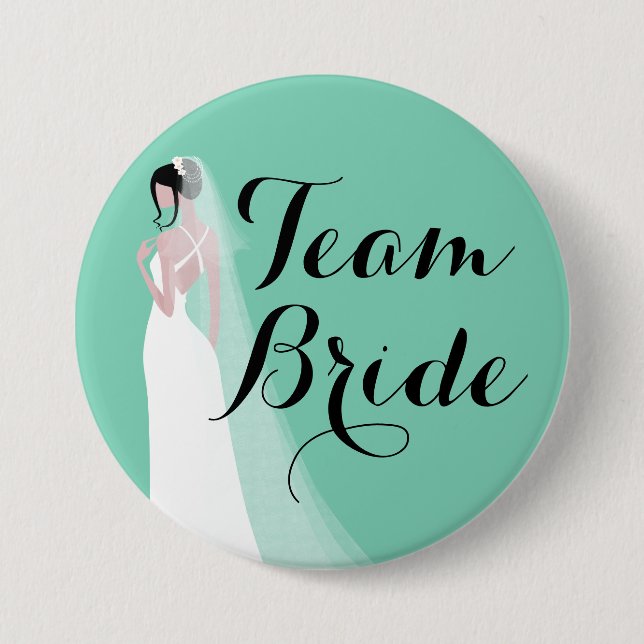 Team Bride Brunette Bride Knapp (Framsida)