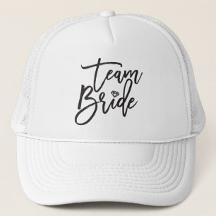 Team Bride Brush Diamond Brudens sida Bröllop Cap Keps
