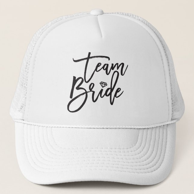 Team Bride Brush Diamond Brudens sida Bröllop Cap Keps (Framsida)