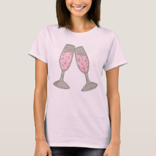TEAM BRIDE BubLY Champagne Bröllop Brudens sida T Shirt