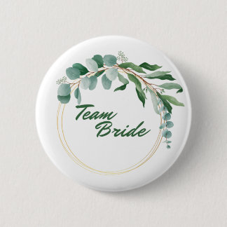 Team Bride Button with golden inscription Knapp