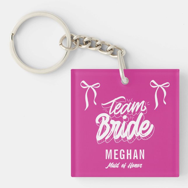 Team Bride Coquette Bow Bridesmaid Gift (Framsidan)