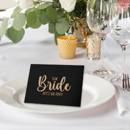 Team Bride Elegant Bachelorette Kort