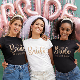 Team Bride Elegant Bachelorette T Shirt