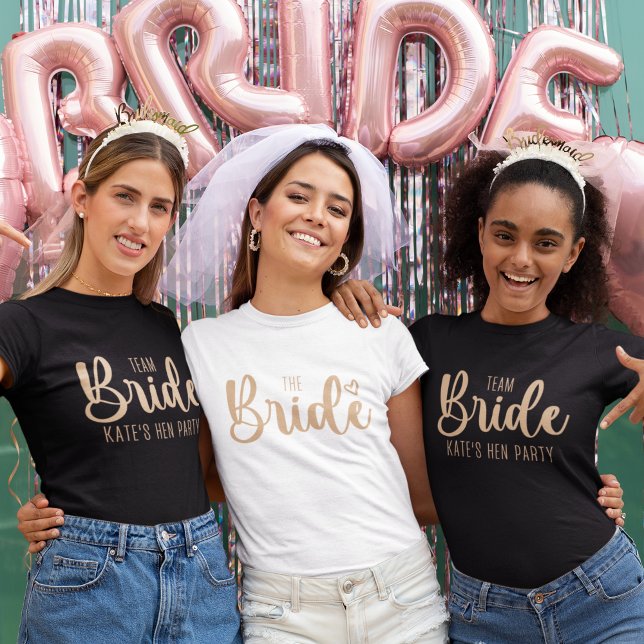 Team Bride Elegant Bachelorette T Shirt (Skapare uppladdad)