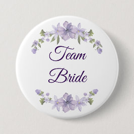 Team Bride Floral Button | Bridal Party Favor Knapp