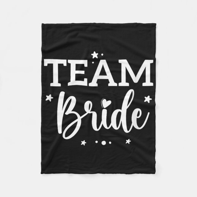 Team Bride Flower Bachelorette Möhippa Bride Fleecefilt (Framsidan)