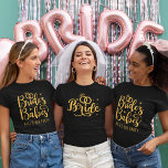 Team Bride , Funny Bachelorette Party T Shirt<br><div class="desc">Diseño de camisetas para fiesta de despedida de soltera con linda tipografia , este diseño con la palabra "BRIDE", es sencilla y elegante en tono Blanco en un estilo moderno ideal ti en tu fiesta de soltera. Para Productos complementarios favor de consultar la coleccion de este lindo diseño de fiesta...</div>