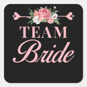 Team Bride Fyrkantigt Klistermärke