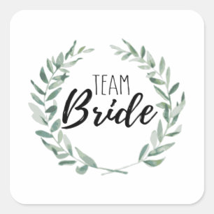 Team Bride Fyrkantigt Klistermärke