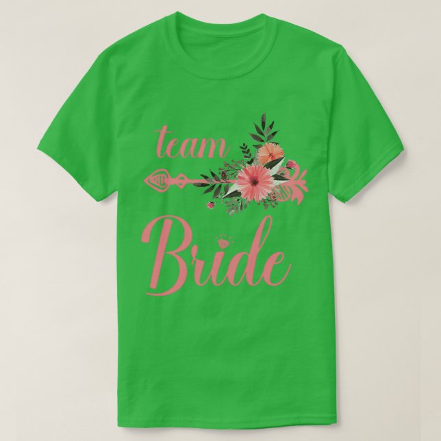 Team Bride Giftermål Bridesmaid Bachelor Separatio T Shirt (Design framsida)
