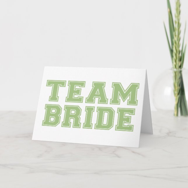 Team Bride (Grönt) Kort (Framsida)