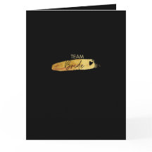 Team Bride Guld Folie Kort Svart Bachelorette Kor