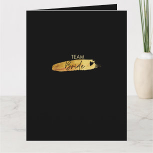 Team Bride Guld Folie Kort Svart Bachelorette Kor