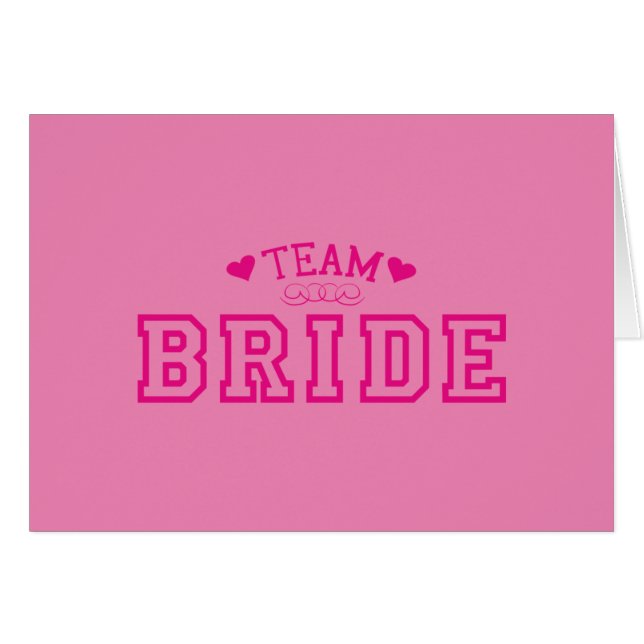 Team Bride Hälsningskort (Framsidan Horizontal)