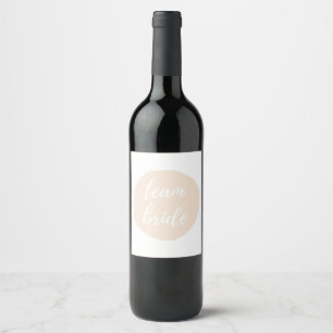 Team Bride - Hen Do/Bachelorette Party Wine Label Vinflaska Etikett