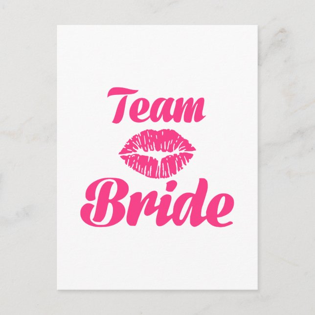 Team Bride kiss Vykort (Framsida)