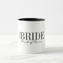 Team Bride Maid of honor Brudens sida Coffee Mugg
