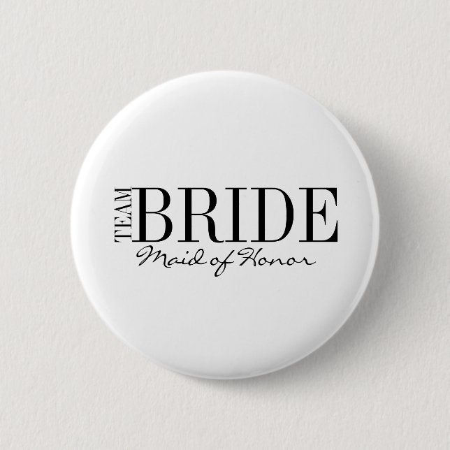 Team Bride Maid of honor Brudens sida-knapp Knapp (Framsida)