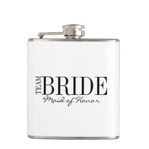Team Bride Maid of honor Brudens sida-kolv Fickplunta