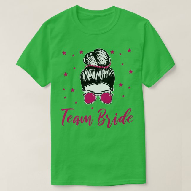 Team Bride Marry Bride Cool Hen Night  T Shirt (Design framsida)